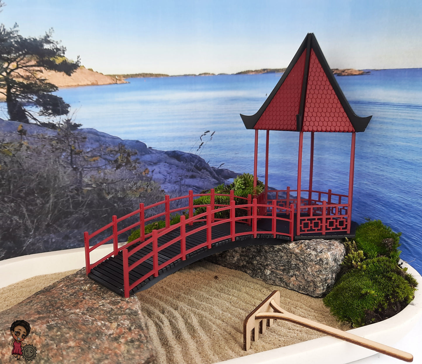 Bausatz Pavillion - Acrylglas, Maßstab 1:72 mit Videoanleitung