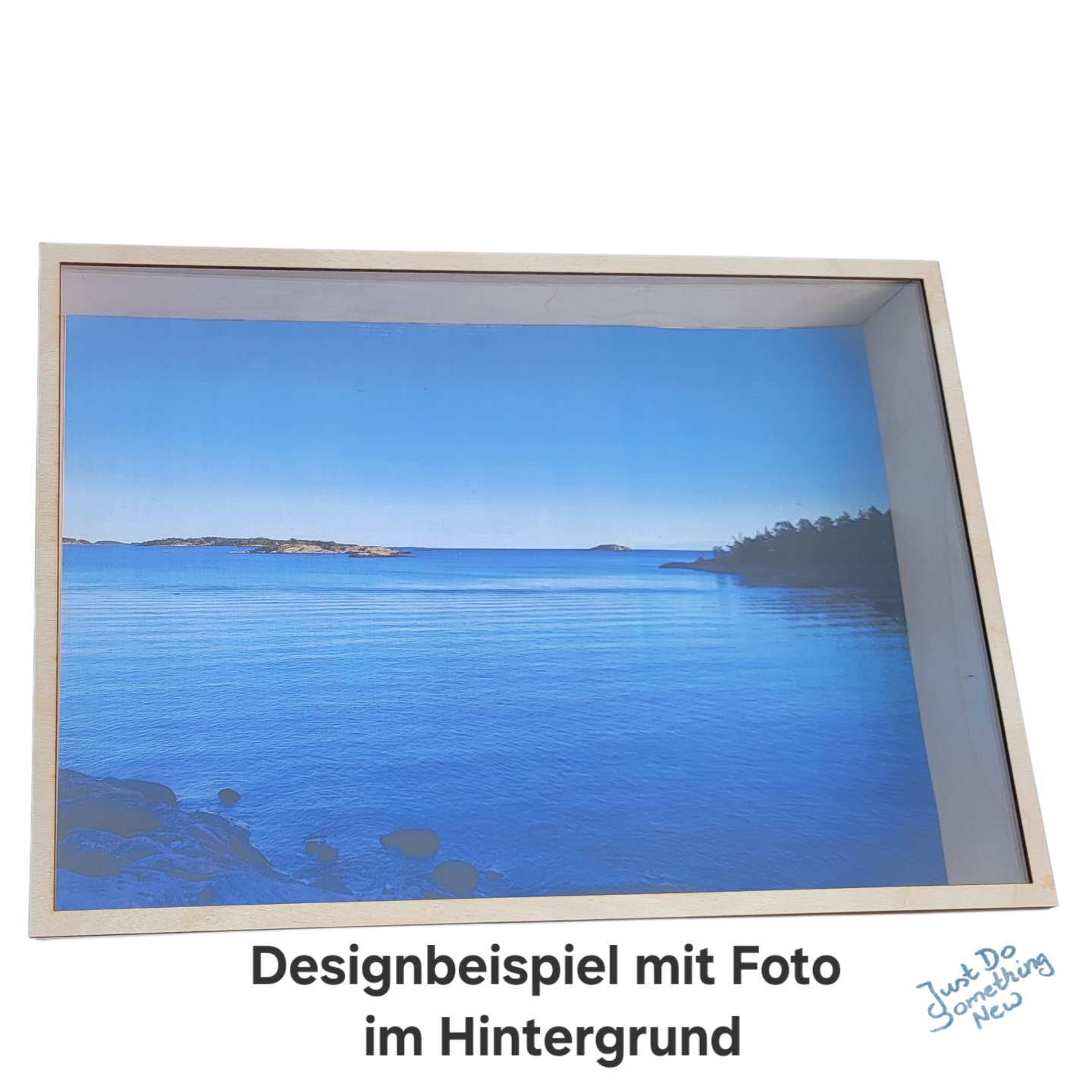 Diorama-Bild-Box Lasercut Bausatz für kleine Szenen im Bilderrahmen, sehr eindrucksvoll mit Hintergrundfoto.