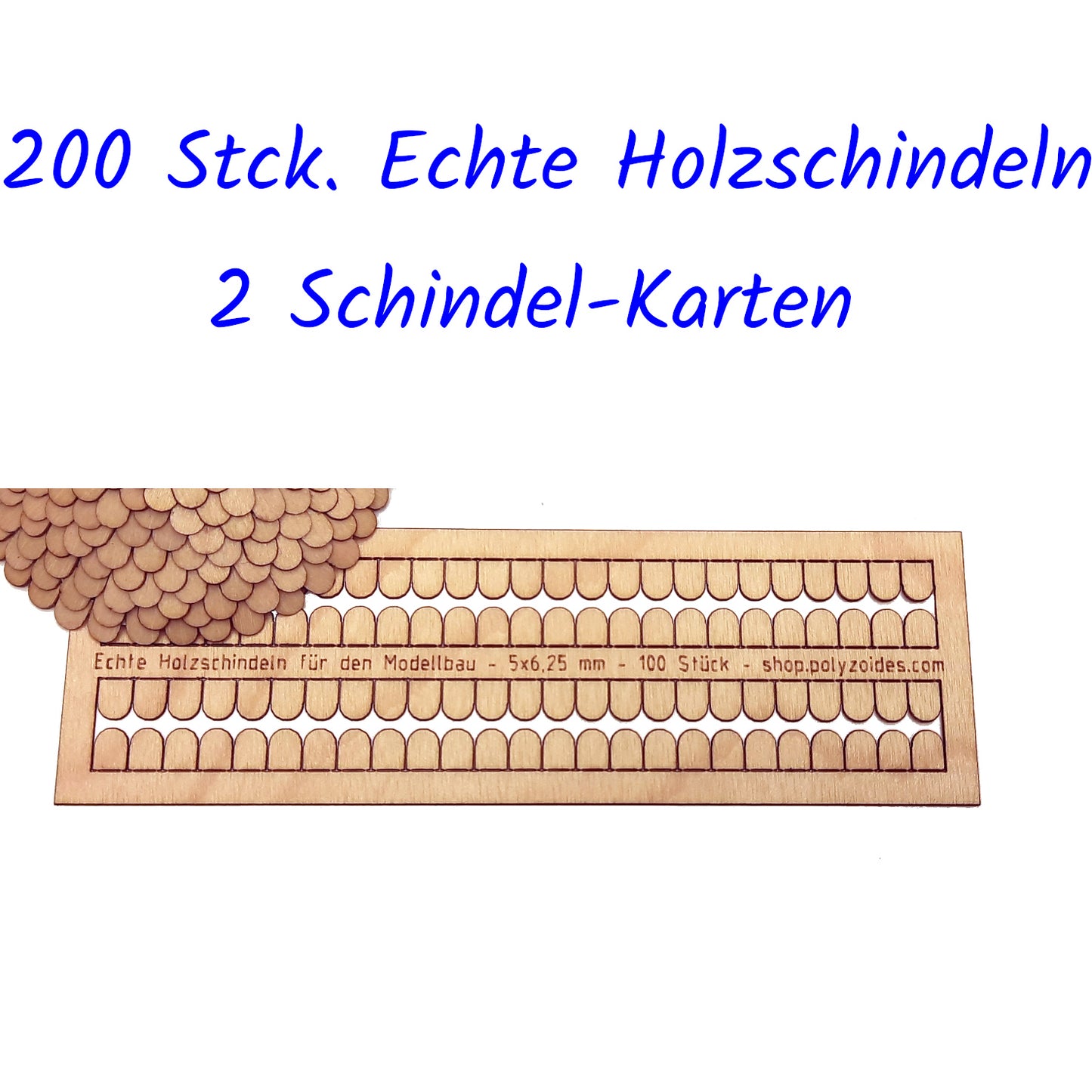 Mit diesen Schindeln wird Dein Miniaturhaus etwas ganz Besonderes! Verschiedene Maßstäbe, 5 mm x 6,25 mm