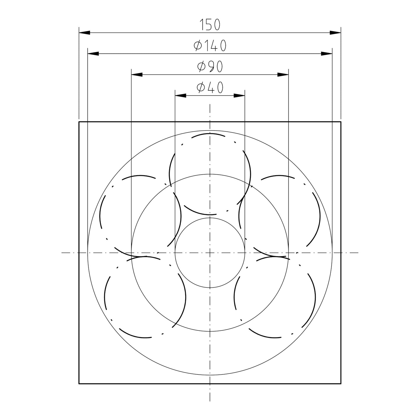 Zeichnung BewegtBauen Lasercut Bausatz, Abmessungen vom System der unendlichen Möglichkeiten, um beispielsweise Eisläufer zu bewegen.