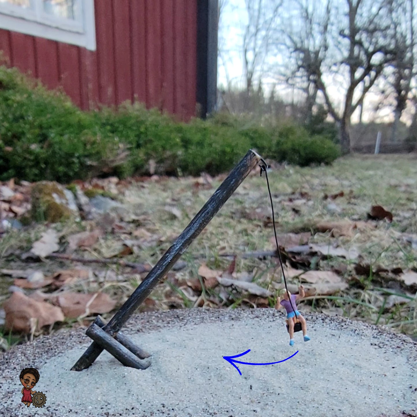 Reifenschaukel-Bausatz 1:87 H0 (Antrieb auch für andere Maßstäbe geeignet) – inkl. Videoanleitung
