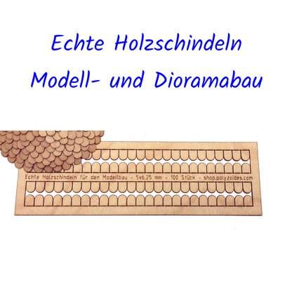 Echte Holzschindeln für den Modellbau - 5 mm x 6,25 mm -  ab 200 Stck