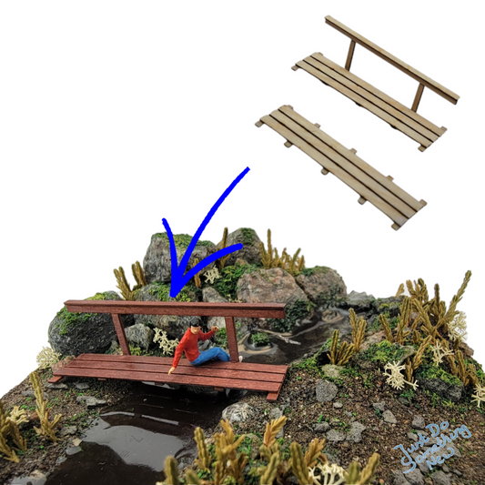 Das Original steht im Tiveden Nationalpark in Schweden und so bringt dieses Modell ein Stück Schweden in Dein Diorama oder Deine Modellbahnanlage.