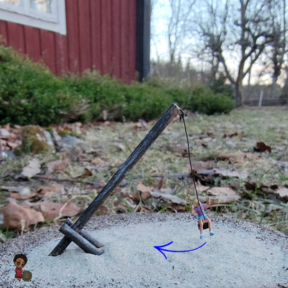Ein Element fü den bewegten Miniatur - Spielplatz. H0 1:87 Für die Modelleisenbahnanlage, das Diorama, das BookNook...