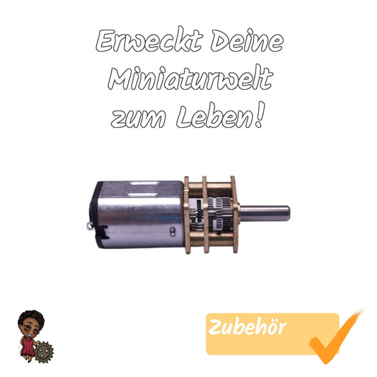 Mit diesem N20 Getriebemotor werden Miniaturwelten lebendig. In Kombination mit den BewegtBauen Lasercut Bausätzen entsteht: mit simple Technik mit fantastischem Effekt
