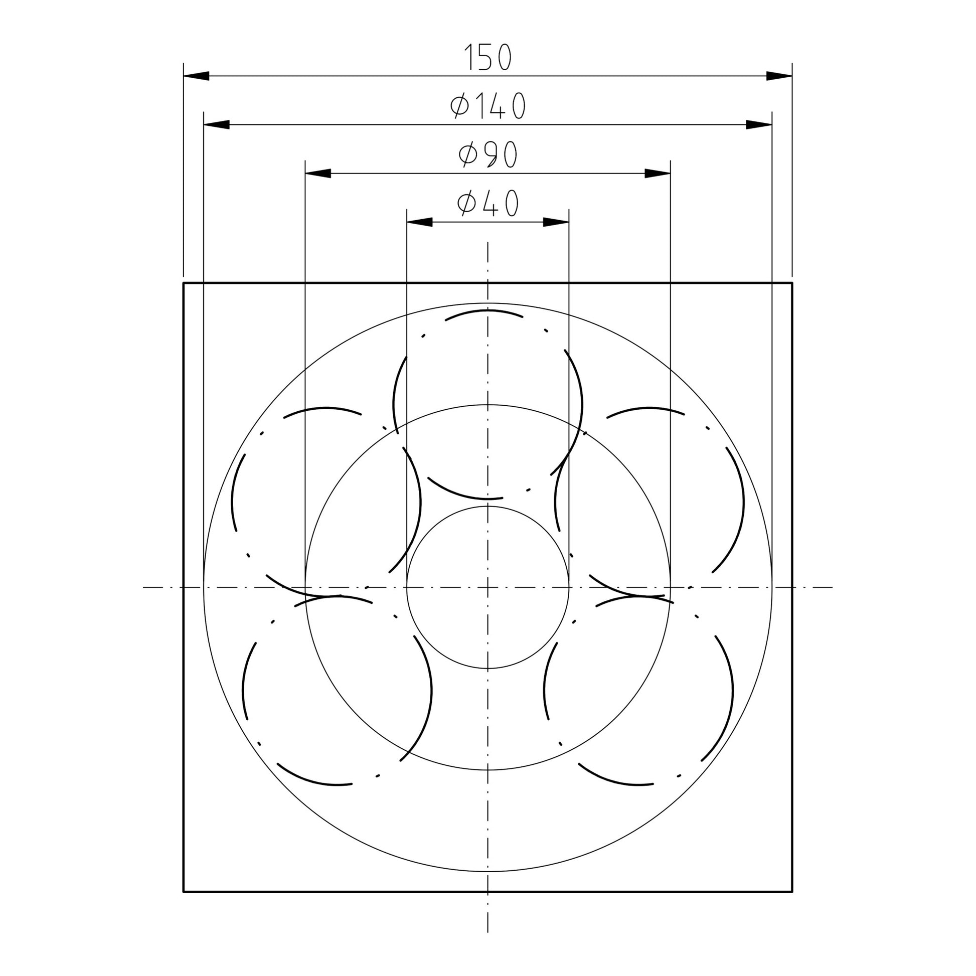 Zeichnung BewegtBauen Lasercut Bausatz, Abmessungen vom System der unendlichen Möglichkeiten, um beispielsweise Eisläufer zu bewegen.